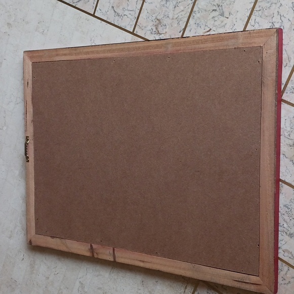 Framed cardinal in distressed wood/canvas print 16x12" (New) by valeri- Qvc - Picture 13 of 14